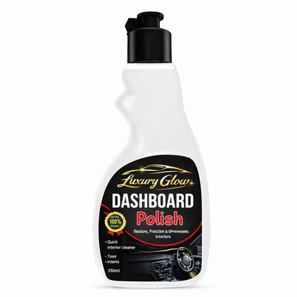 Luxury Glow Dashboard Polish for Exterior parts cleans, shine & protects the matte finished surfaces